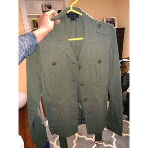 Theory NWOT olive green jacket